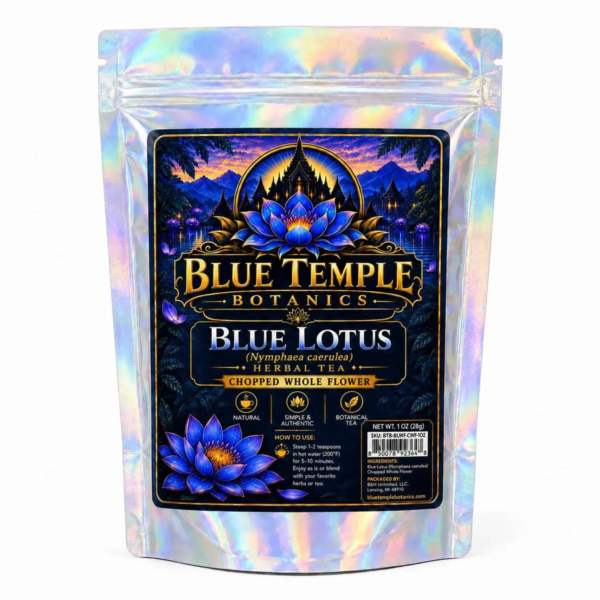 Dried Blue Lotus Chopped Flower